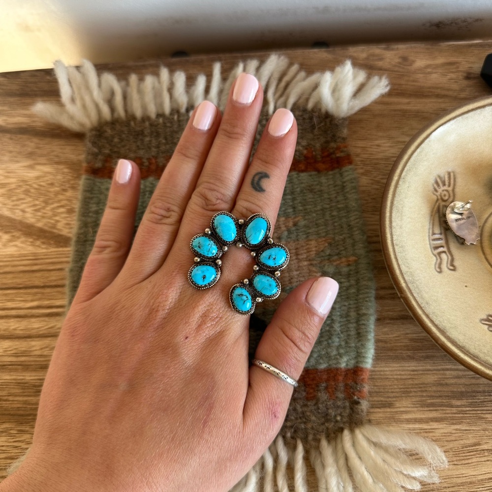 Native Made Turquoise Naja Ring